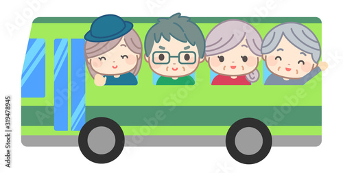バスツアーイラスト