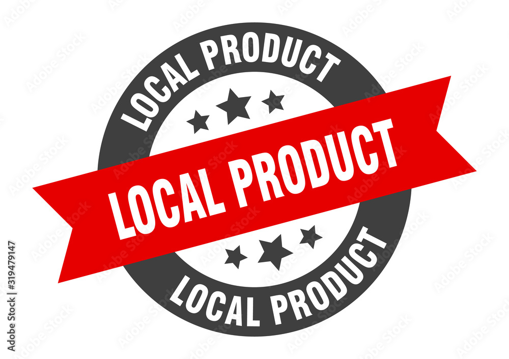 Obraz premium local product sign. local product round ribbon sticker. local product tag