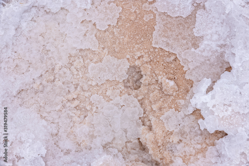 Detail of a salt flat soil in Salta, Argentina