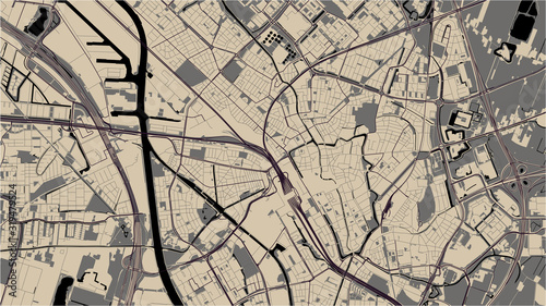 map of the city of Utrecht, Netherlands