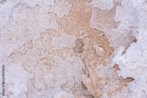 Detail of a salt flat soil in Salta, Argentina
