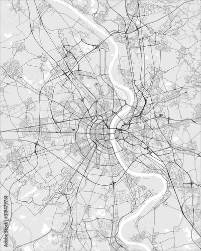Obraz na płótnie map of the city of Cologne, Germany