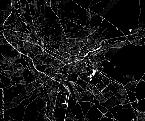 map of the city of Nuremberg, Germany