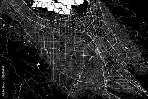 map of the city of San Jose, California, USA