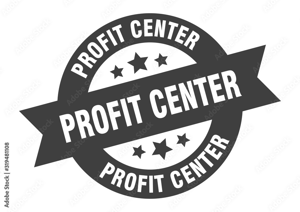 profit center sign. profit center round ribbon sticker. profit center tag