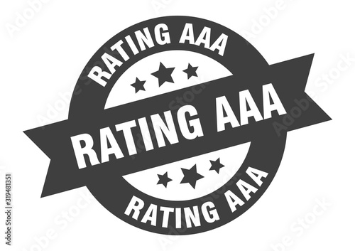rating aaa sign. rating aaa round ribbon sticker. rating aaa tag