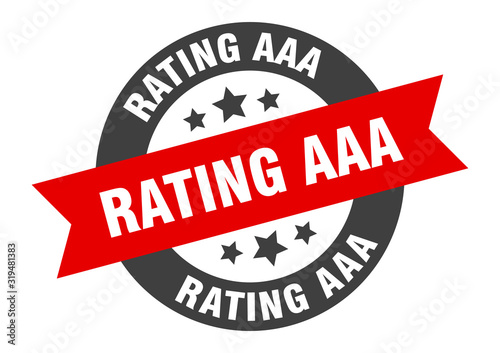 rating aaa sign. rating aaa round ribbon sticker. rating aaa tag