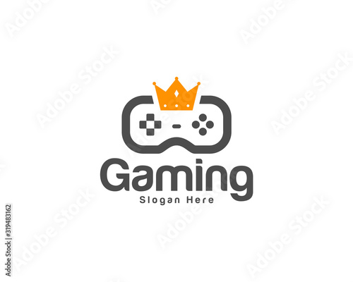 Game logo template vector. Joystick design Icon. Stylized joystick buttons. Creative design. Illustration