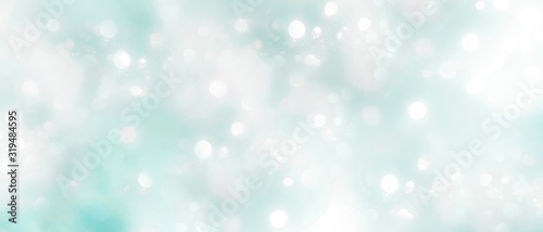 Abstract Christmas background banner - pastel background with bokeh lights