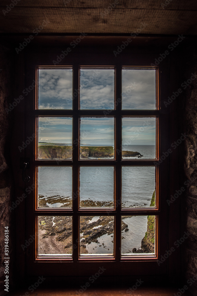 Window viewing the ocean Window viewing the ocean