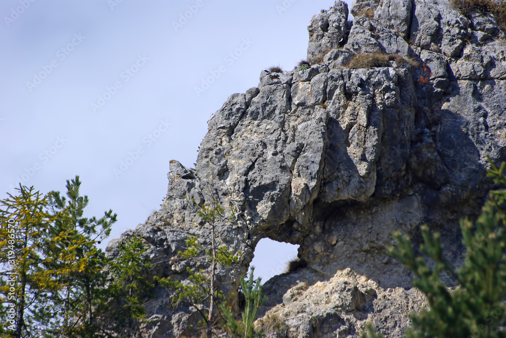 Natural rock hole Natural rock hole