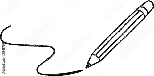 Pencil hand drawn illustration.crayon texture,drawing concept,vector 