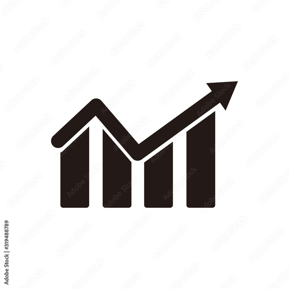Graph icon vector illustration sign Graph icon vector illustration sign