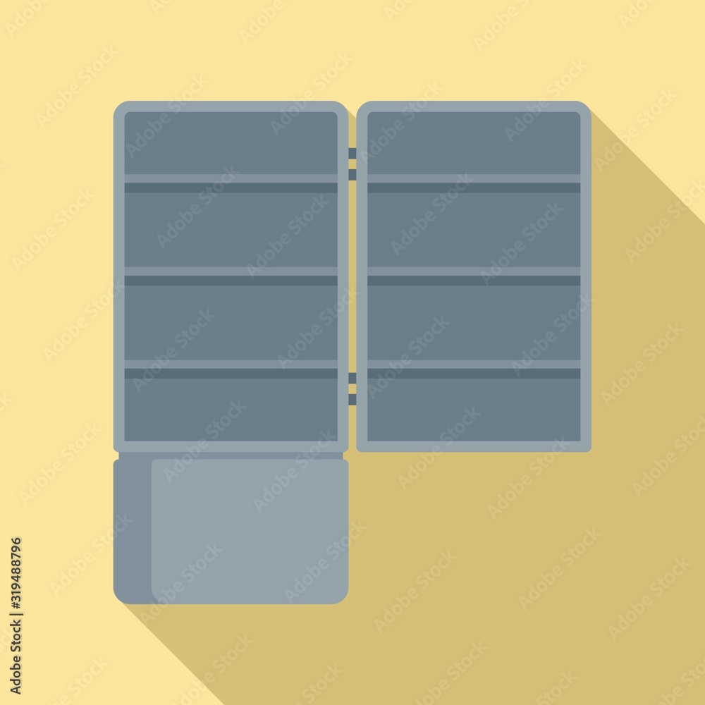Kitchen fridge icon. Flat illustration of kitchen fridge vector icon for web design Kitchen fridge icon. Flat illustration of kitchen fridge vector icon for web design