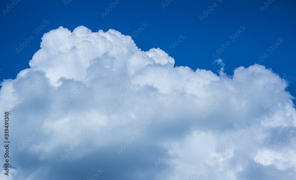 Huge and very beautiful clouds against the blue sky