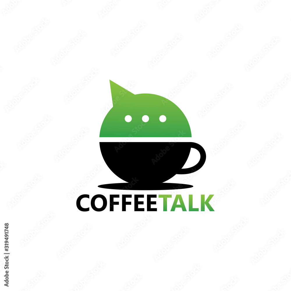 Coffee talk Logo Template Design