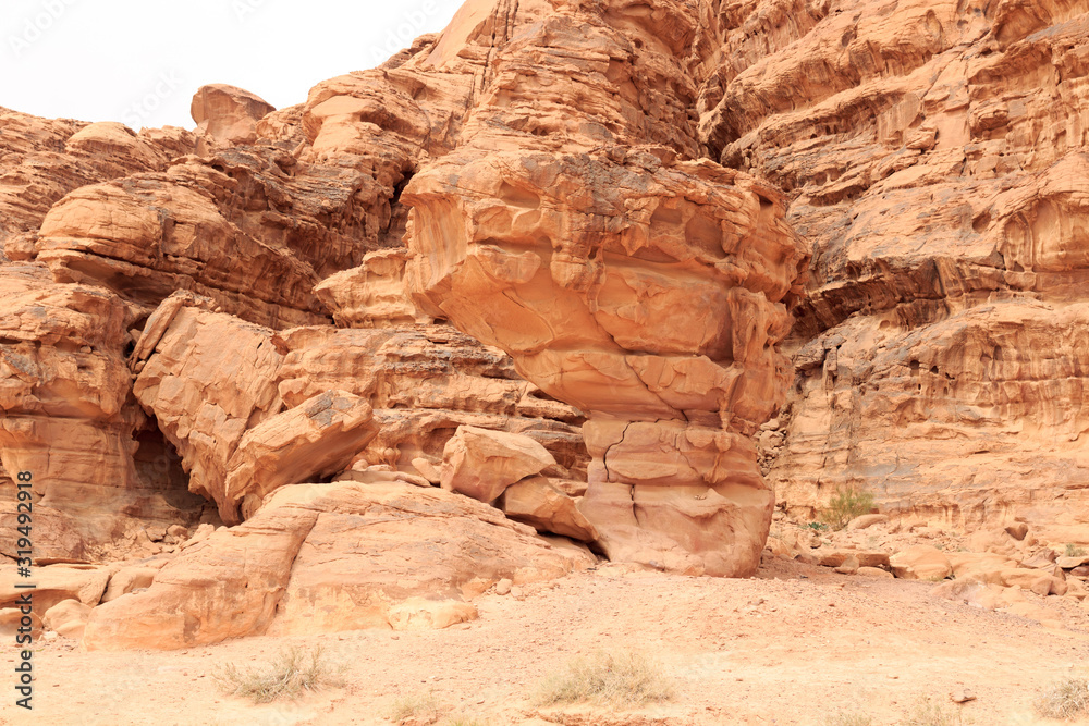 Rocks in Wadi Rum desert, Jordan