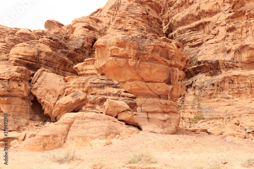 Rocks in Wadi Rum desert  Jordan