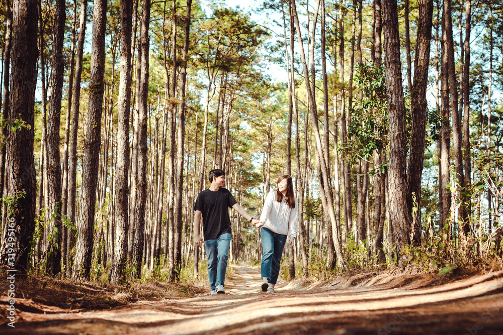 relationship of mutual affection between asian couple in summer season vacation relationship of mutual affection between asian couple in summer season vacation