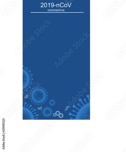 Coronavirus Covid-19 new wave  outbreak and coronaviruses influenza on blue background. Vector concept for pandemic medical health risk statistic, daily rate expansion, epidemiology situation.