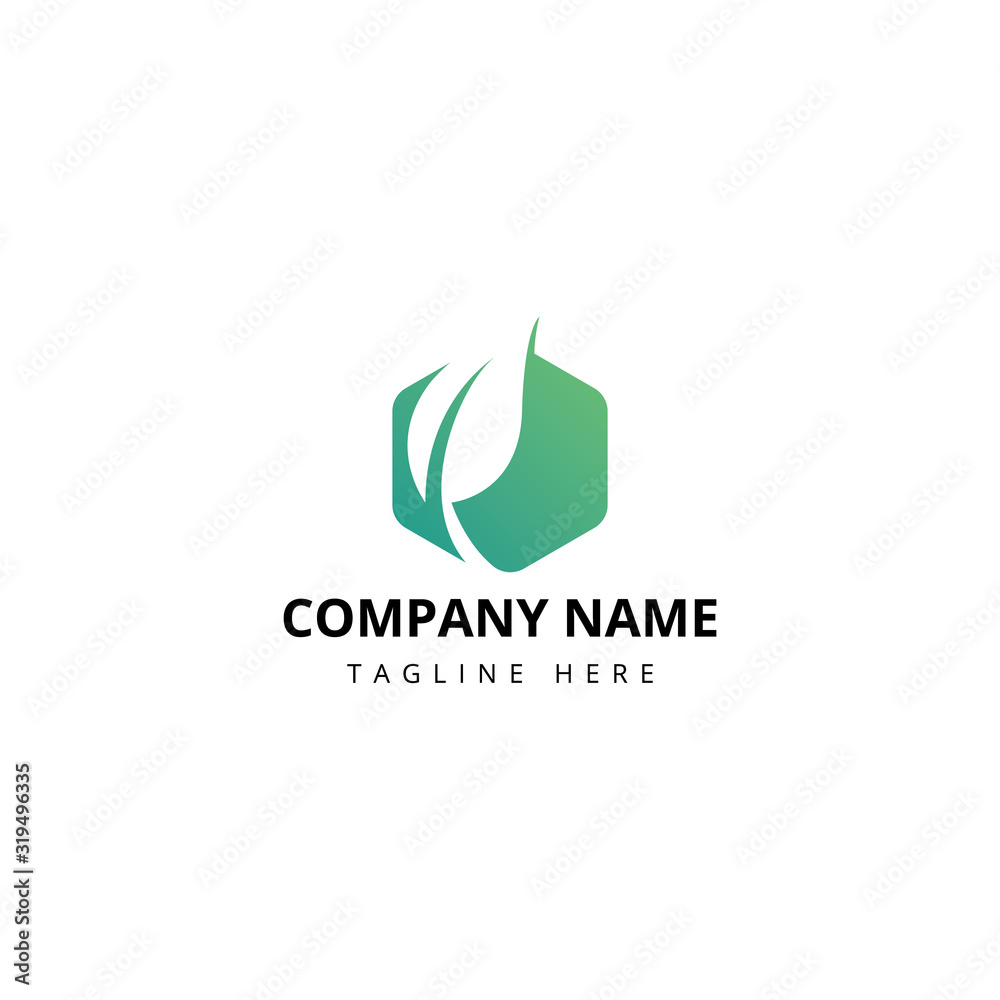 Simple Modern Leaf logo design inspiration Simple Modern Leaf logo design inspiration
