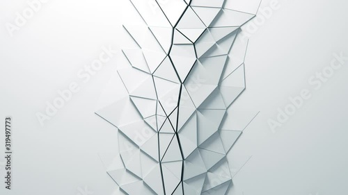 Background White Wave Abstract  for business presentation. minimal pattern, Animated 3d rendering. Cubes.  UHD 3840x2160 Paper background. 