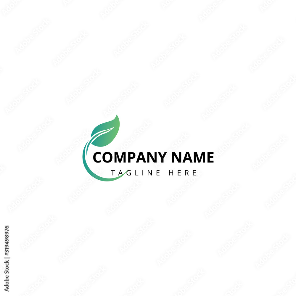 Simple Modern Leaf logo design inspiration Simple Modern Leaf logo design inspiration