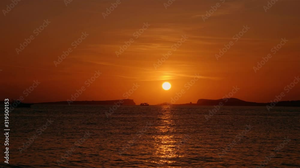 Sundown at the mediterranean sea Sundown at the mediterranean sea