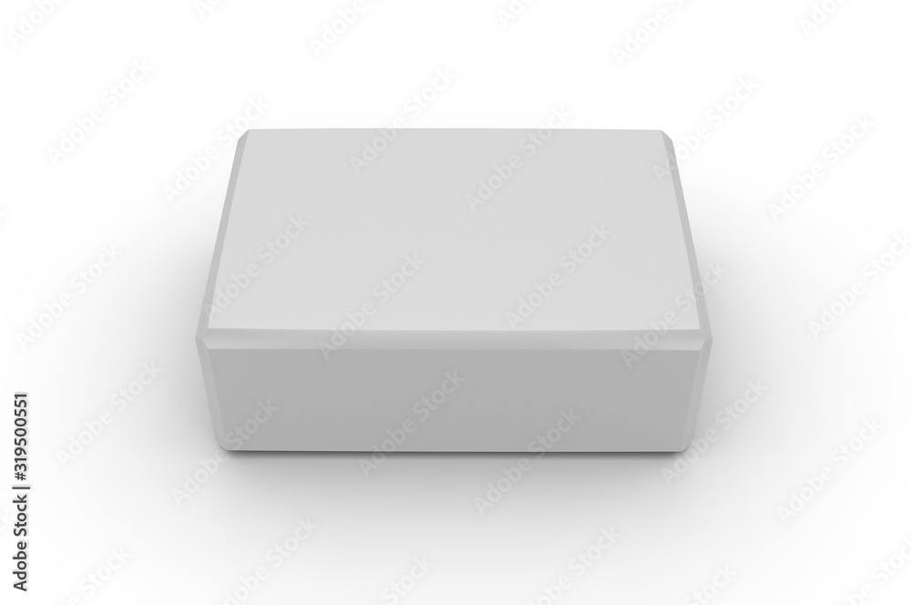 Blank Natural Closed Cell Foam Yoga Block, 3d Render Illustration. Blank Natural Closed Cell Foam Yoga Block, 3d Render Illustration.