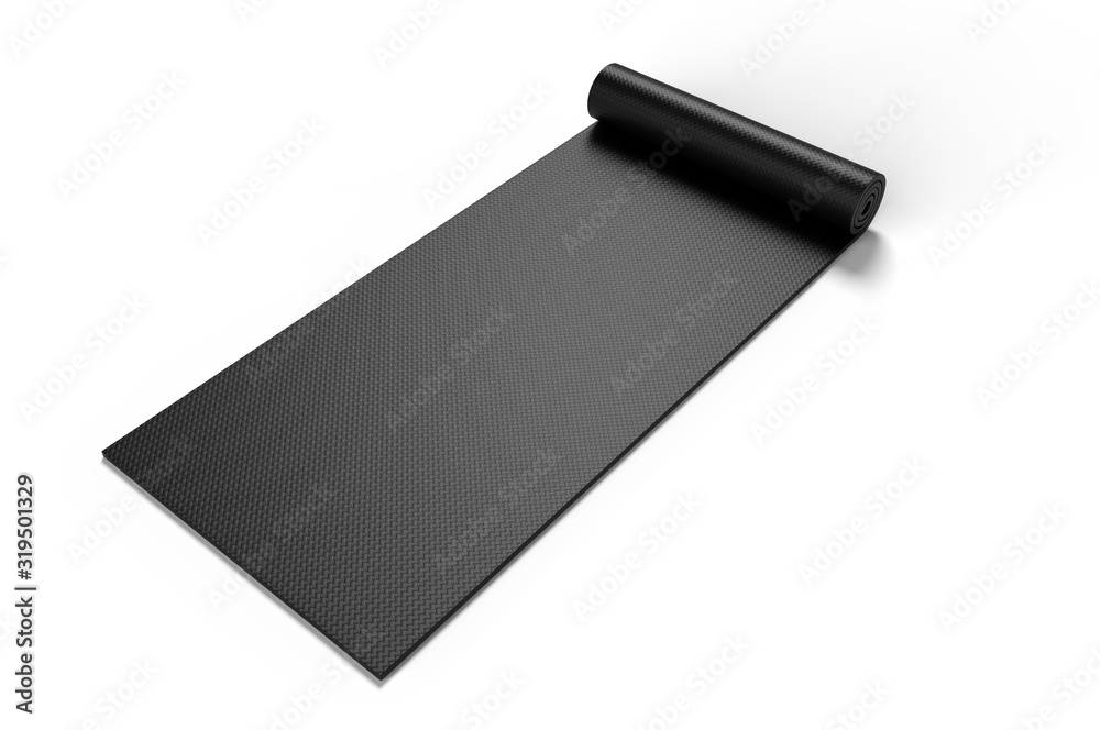 Blank yoga mat for branding, 3d render illustration. Blank yoga mat for branding, 3d render illustration.