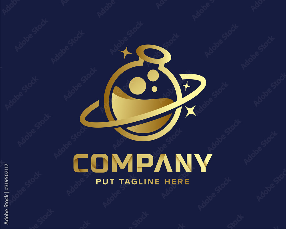 Obraz premium labor science logo template