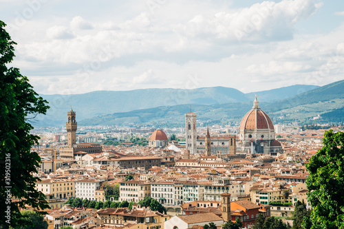 Panoramic view of the cityscape of Florence, Italy