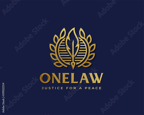 feather law logo template