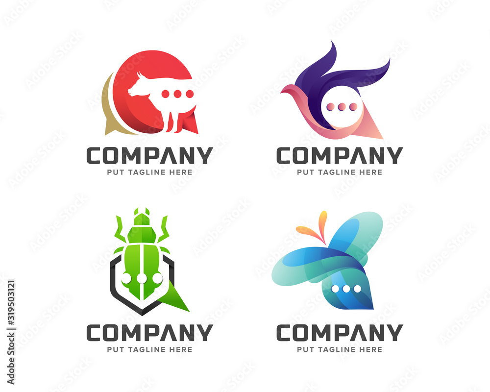 Obraz premium Messaging company logo template 
