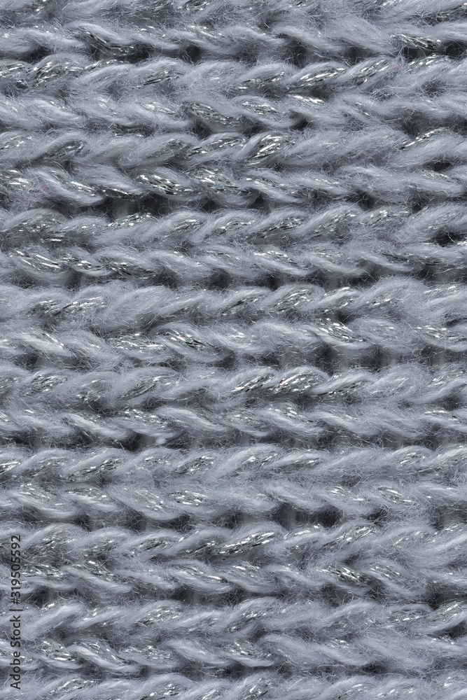 White and gray realistic knit texture pattern. background for banner, site, card, wallpaper. White and gray realistic knit texture pattern. background for banner, site, card, wallpaper.