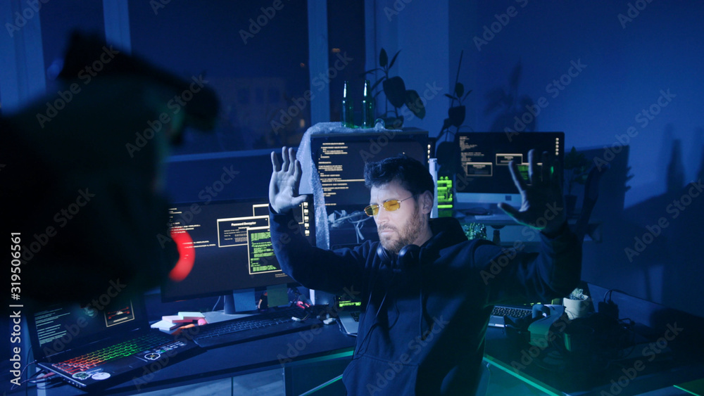 Man Playing Cyberchess Hand Reaching Into Computer To Make Move High-Res  Stock Photo - Getty Images