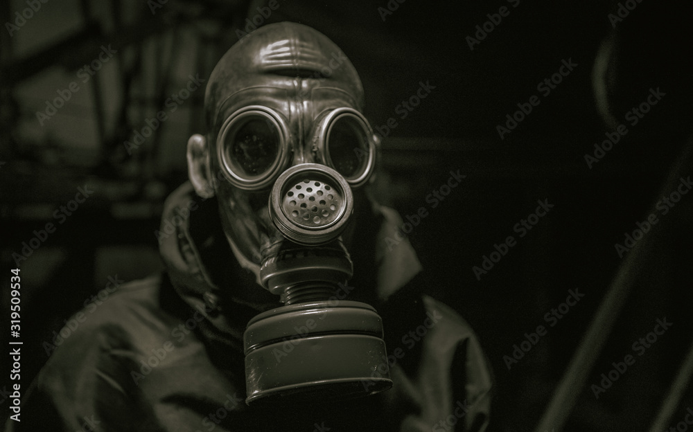 A soldier in a gas mask. Stalker. Stock Photo | Adobe Stock