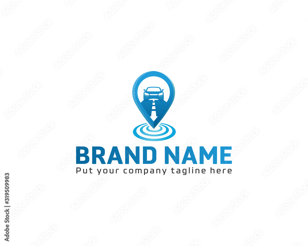 Pin car logo template Pin car logo template