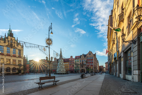 View of the architecture of the city of Wrocław, the historic capital of Lower Silesia