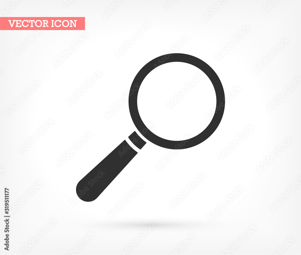 Loupe vector icon , lorem ipsum Flat design Loupe vector icon , lorem ipsum Flat design