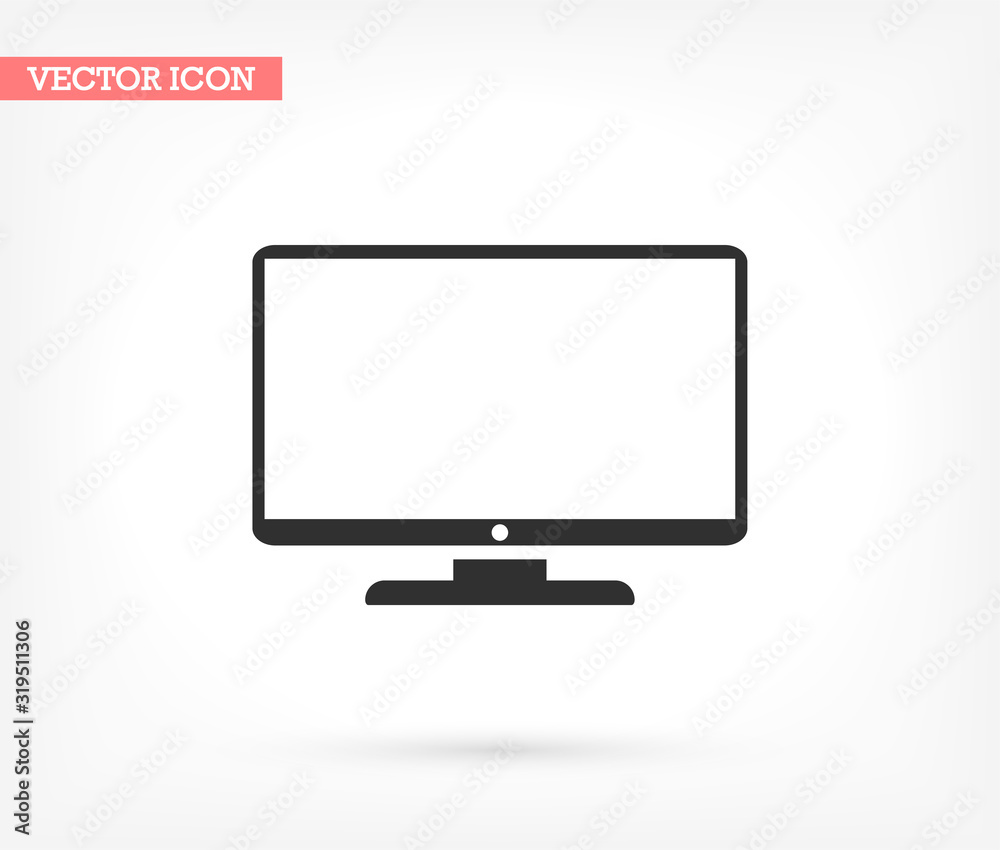Monitor vector icon , lorem ipsum Flat design Monitor vector icon , lorem ipsum Flat design