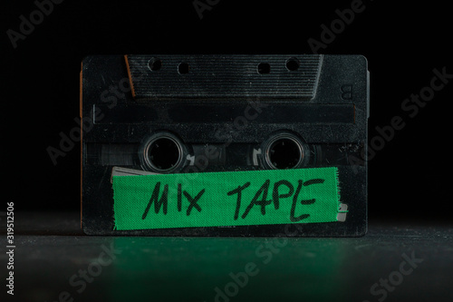 90's Style audio cassette with handwritten "Mix Tape" label