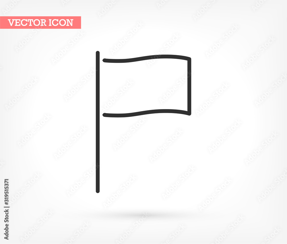 Flag vector icon , lorem ipsum Flat design Flag vector icon , lorem ipsum Flat design