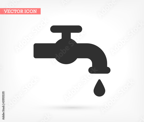 Kitchen faucet iconvector icon , lorem ipsum Flat design