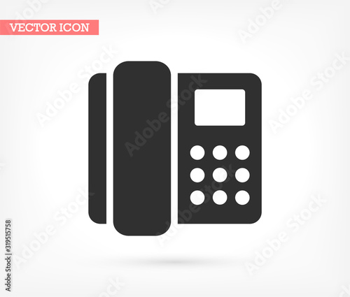 Home phone vector icon , lorem ipsum Flat design