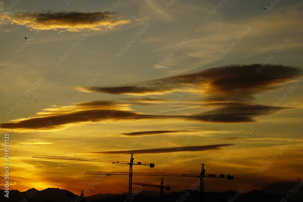 Naklejka premium coloured clouds