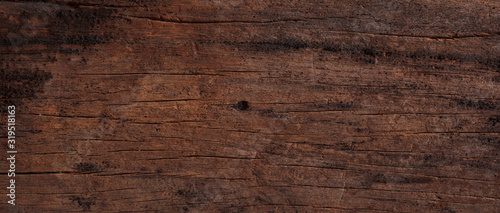 Old wooden boards texture, retro. Antique wood table and floor surface. Vintage desk structure wallpaper. Rustic wood plank background - copy space, banner.