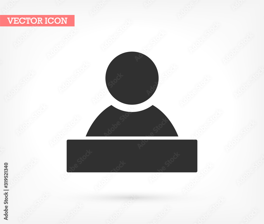Human vector icon , lorem ipsum Flat design Human vector icon , lorem ipsum Flat design