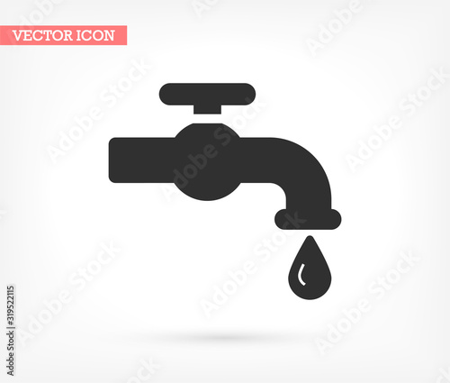 Kitchen faucet iconvector icon , lorem ipsum Flat design