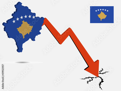 Kosovo economic crisis vector illustration Eps 10